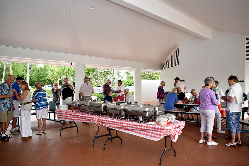 More than 75 people gathered at Bay Isles Beach Club for the farewell party.