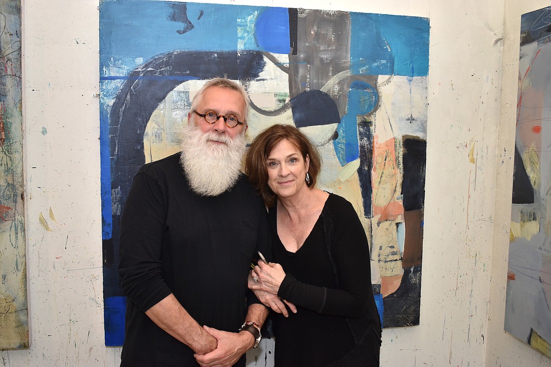 Ringling College of Art and Design faculty member and artist Tom Casmer and his wife, illustrator and abstract painter Mary GrandPrÃ© â€” Photo by Niki Kottmann