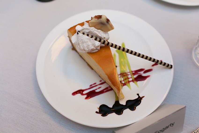 Dessert was placed on each table setting.