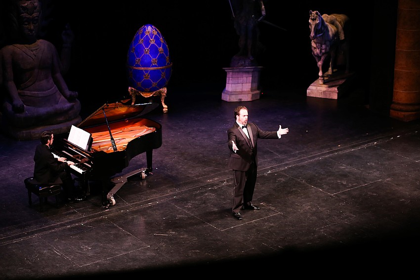 The first piece was sang by Jonathan Burton accompanied by John F. Spencer IV on the piano.