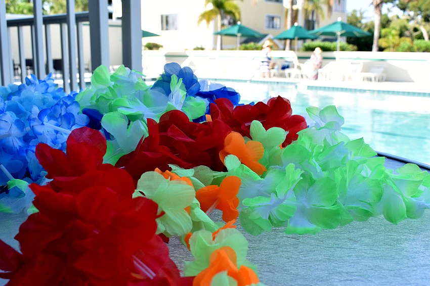 Those who are leaving for the summer got leis.