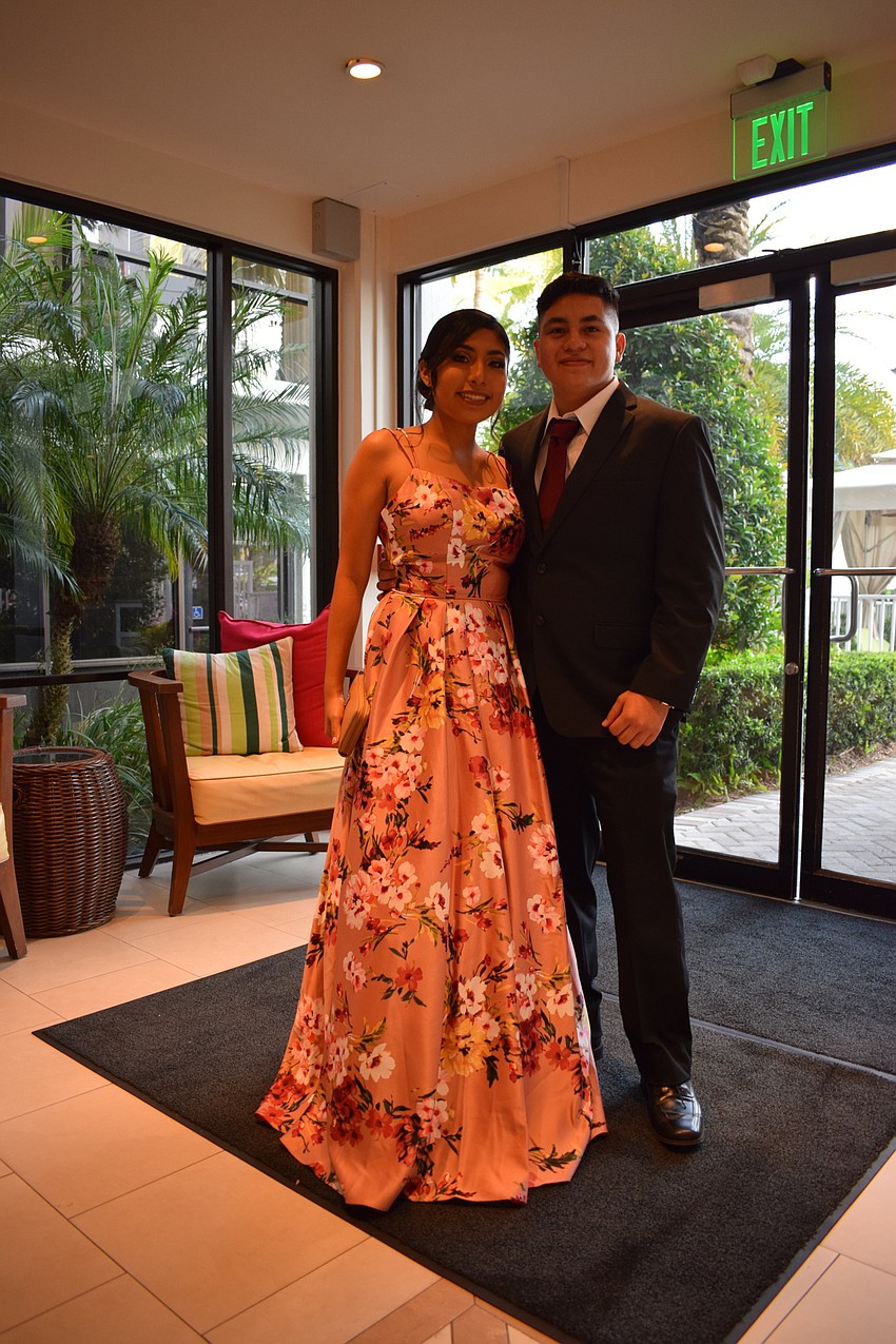 Lakewood Ranch High seniors Jennifer Sanchez and Jose Guerra arrive for their big night.