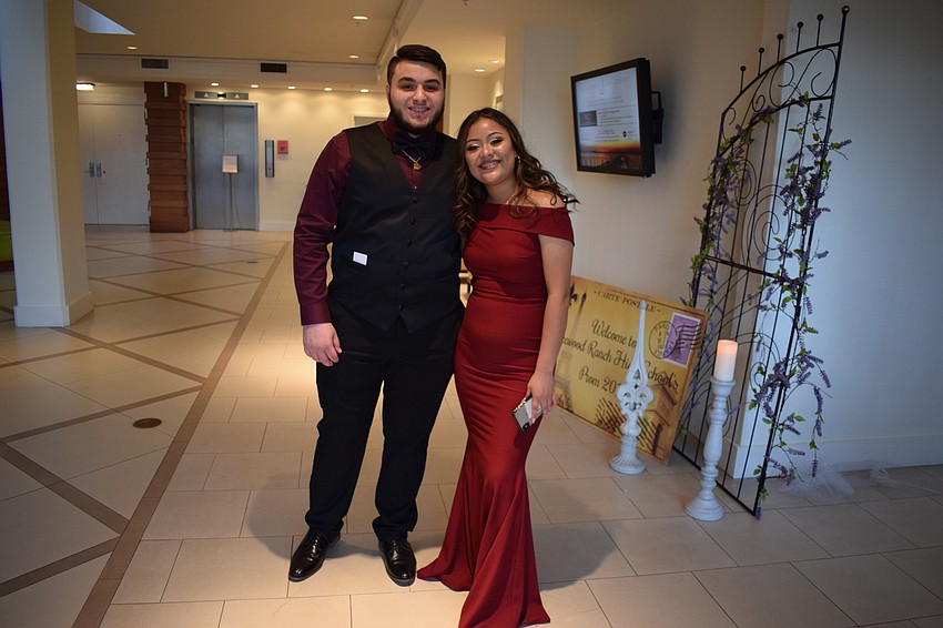 Ayoub Aoudi, who graduated last year, was the guest of Lakewood Ranch High senior Maritza Gonzalez.