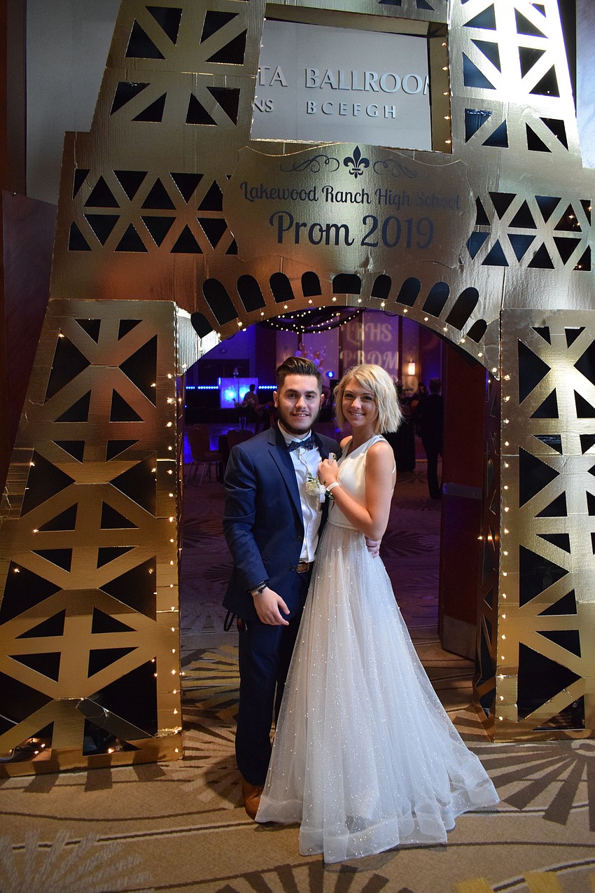 Ali Aoudi and Molly Lofthouse, both Lakewood Ranch High juniors, enjoyed a quick trip to the Eiffel Tower.