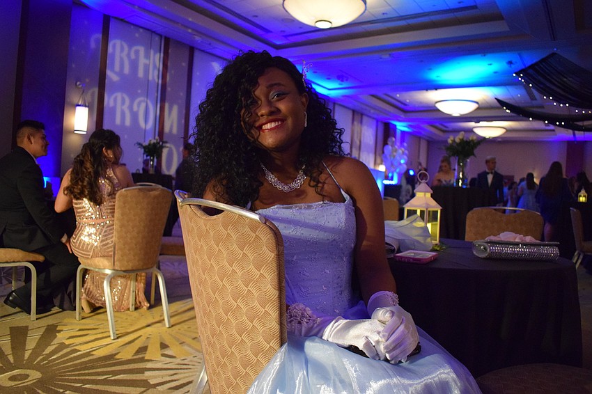 Senior Pauline Tarver's look rivaled that of a princess.