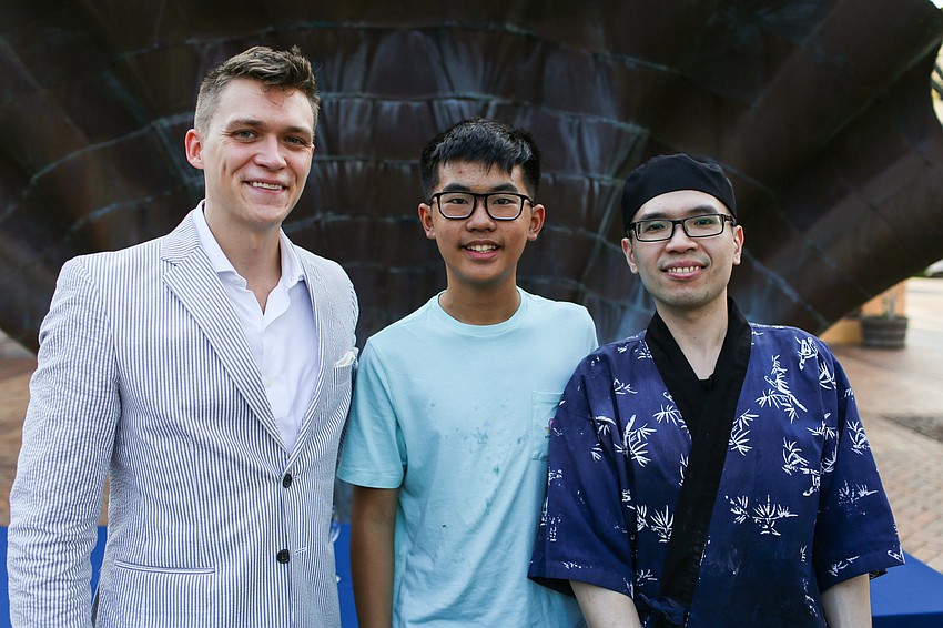 Chef Sam Ray, Stetson Wu and Parker Tom