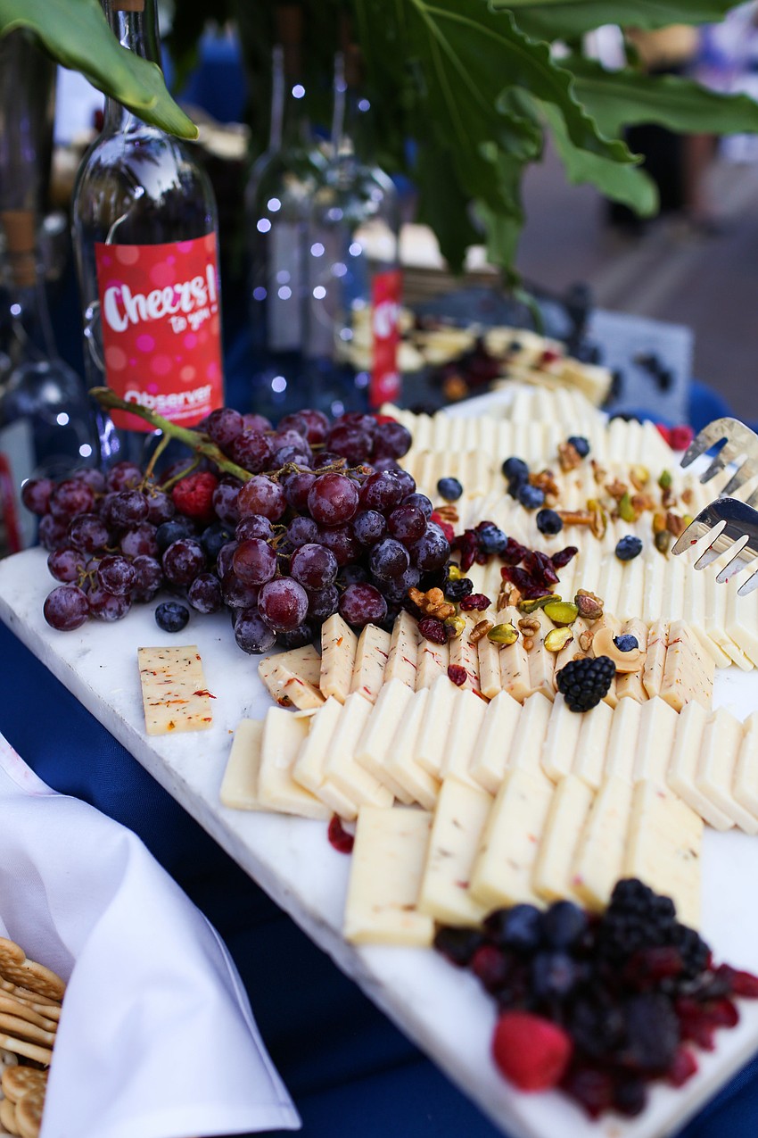 Wine and cheese was put out during the social hour.