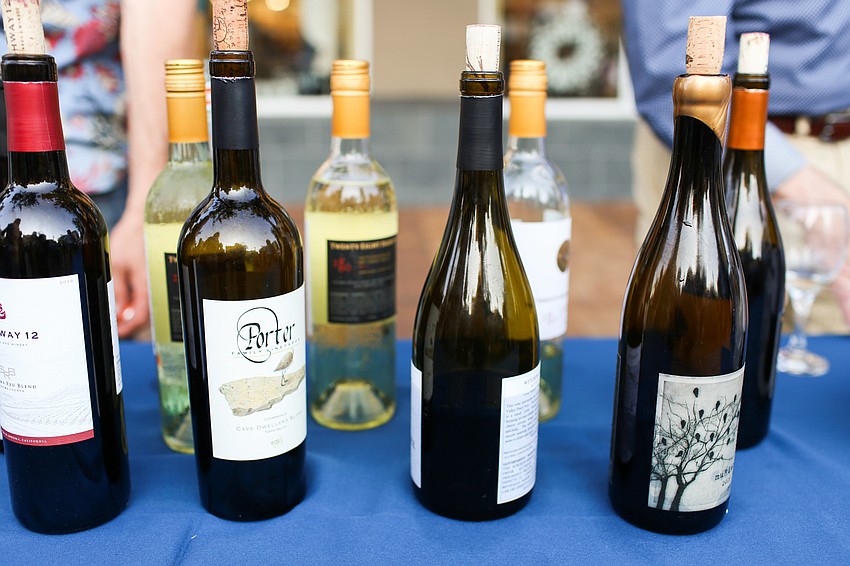 Guests first tried wines from the vintners before being seated for dinner.