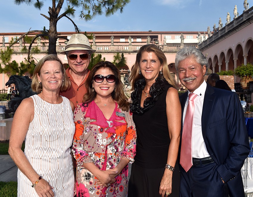Betsy Winder, Dan Napoli, board member Tina Napoli, Mary and Dee Vaidya.