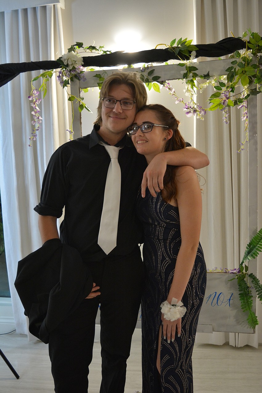 Juniors Casey Anderson and Maddie Matheny went to dinner at Olive Garden before prom.