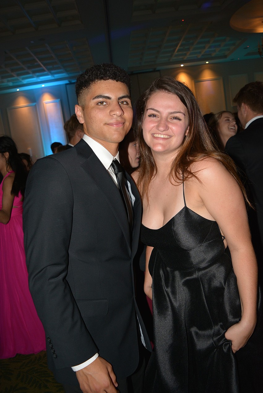 Senior Anthony Rios and junior Jesenia Halemare rock their formal attire.
