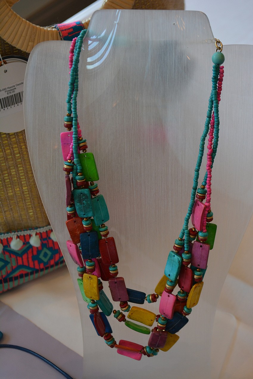 Sarasota's PJ's Boutique had colorful necklaces on display.