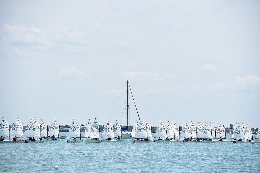 The first day of competition brought some wind delays.