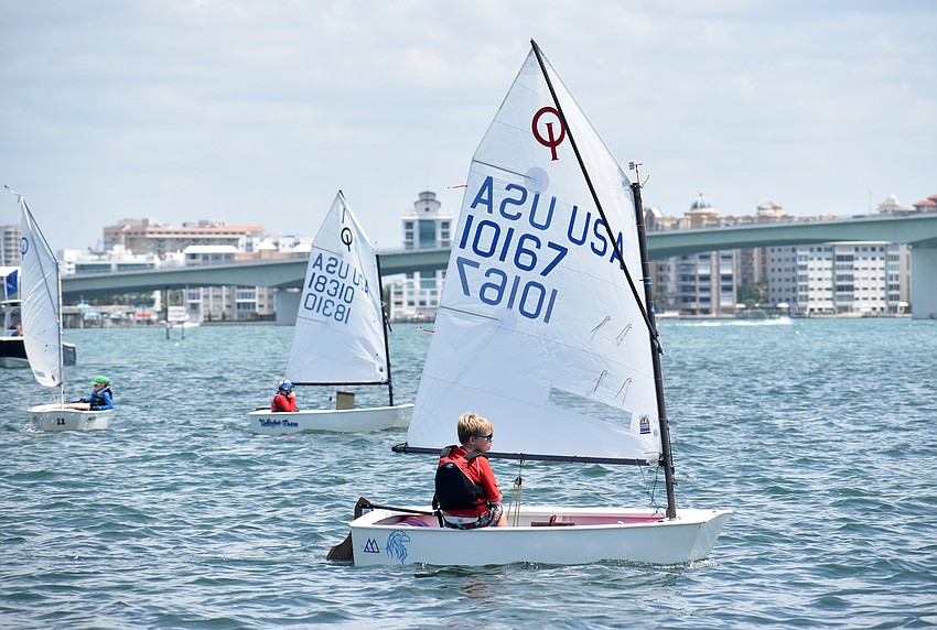 Sailors raced around Sarasota Bay during the event.