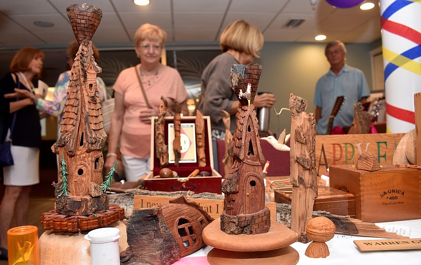 Warren Guse showcased his wood carving pieces.