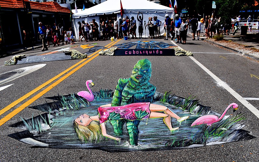 Artist Cuboliquido created a 3D swamp monster.