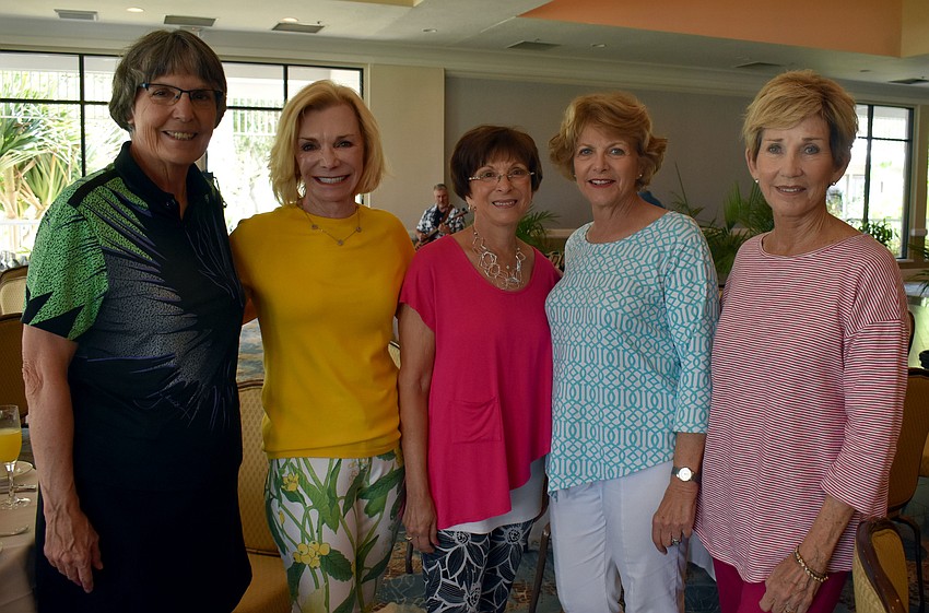 Carol Meese, incoming president Noreen Ackerman, co-chair Betty Goree, co-chair Francine Achbar and Micki H. Gamer