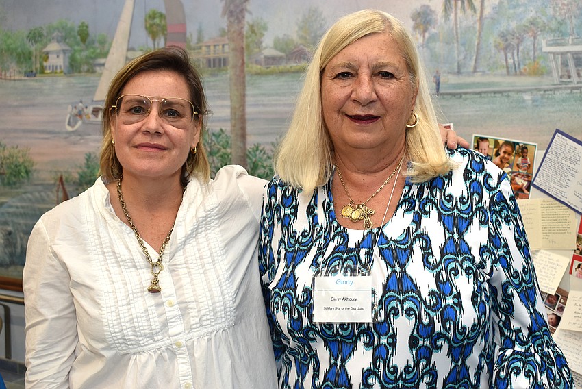 Guest speaker,  Anne-Marie Russell, executive director of the Sarasota Museum of Art, and Ginny Akhoury