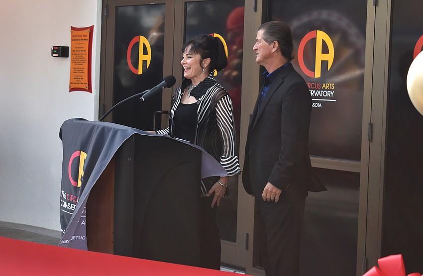 CAC Founder and Vice President Dolly Jacobs addresses the crowd.