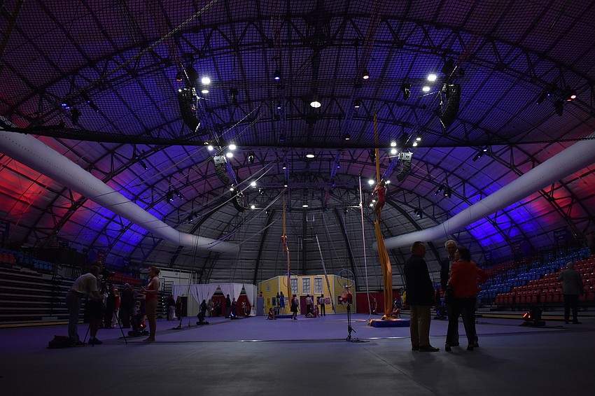 A 100,000 square-foot, four-story building could fit inside the renovated arena.