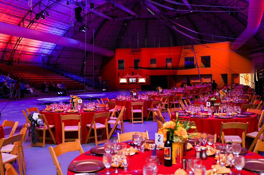 Dinner was hosted in the new arena.