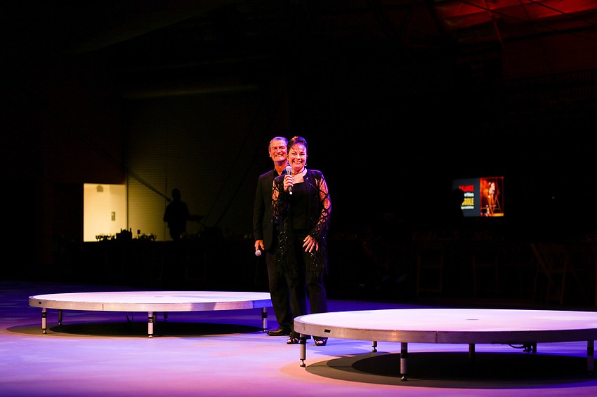 CAC Founder and Vice President Dolly Jacobs and  CAC Founder and CEO Pedro Reis thank the audience for their support.