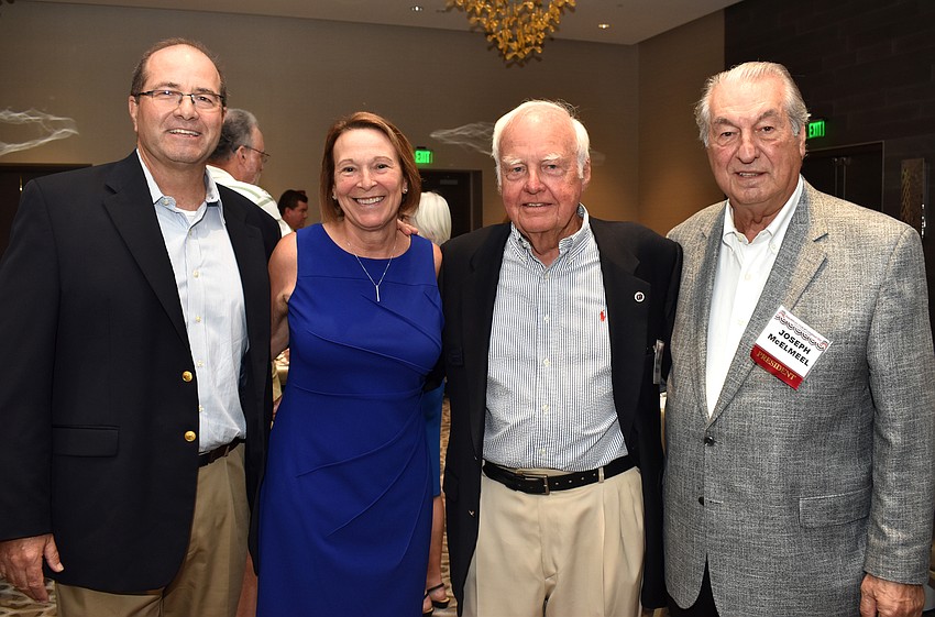 Town Manager Tom Harmer, Dee Harmer, Commissioner Jack Daly and Republican Club of Longboat Key President Joe McElmeel