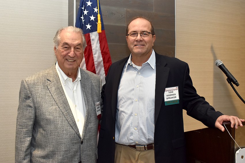 Republican Club of Longboat Key President Joe McElmeel and Town Manager Tom Harmer