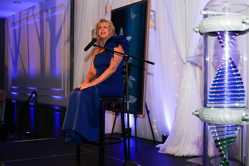 Freya Robbins gave the mission moment portion of the evening.