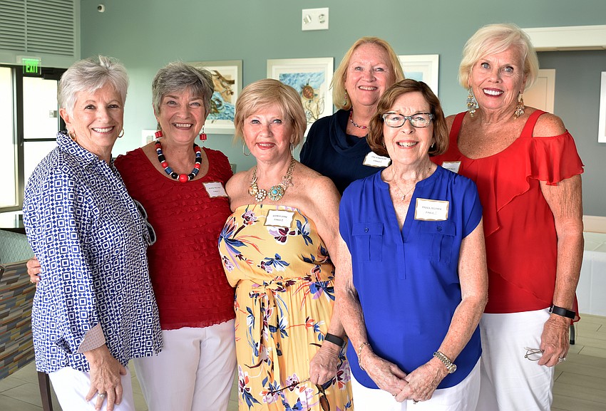 Event committee member Kathy Neudorfer, Mary Del Pup, Glorida Long, Sue Pariseau, Peggy Jelinek and Marge Nuzzo