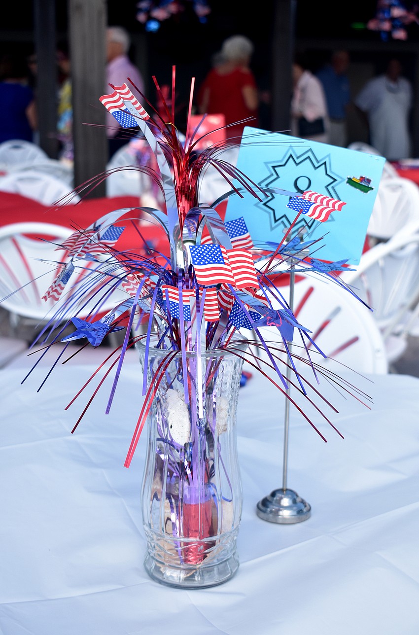 The theme was “anchors aweigh,” which took a patriotic turn with the color scheme.