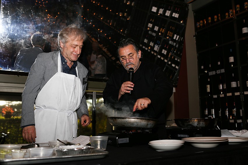 The cooks were able to watch Chef Phil Mancini prepare the dish.