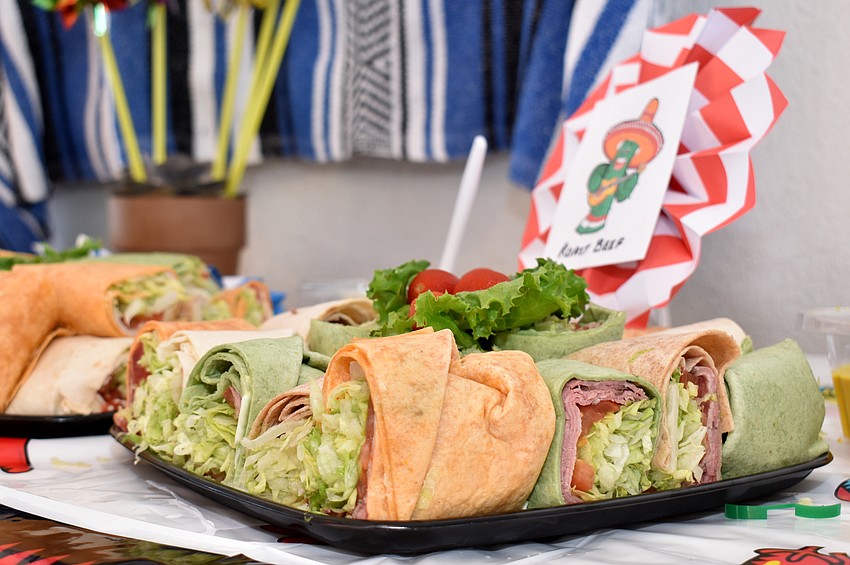 Attendees enjoyed a buffet dinner complete with wraps.