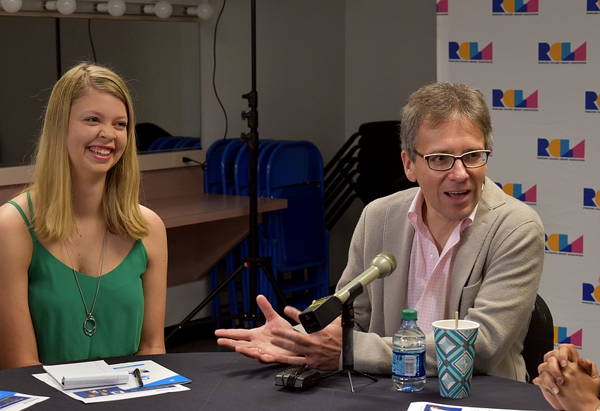 Ian Bremmer answers questions from two high school students.