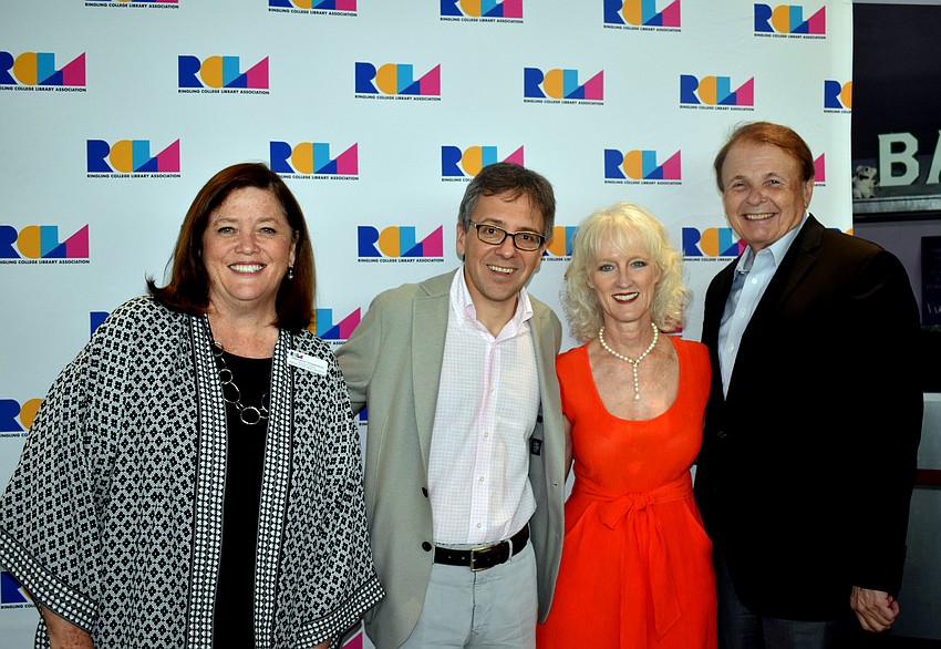 RCLA Executive Director Stephanie Grosskreutz, Ian Bremmer, Town Hall Committee Chair Mitzie Henson and Ringling College of Art and Design President Larry Thompson
