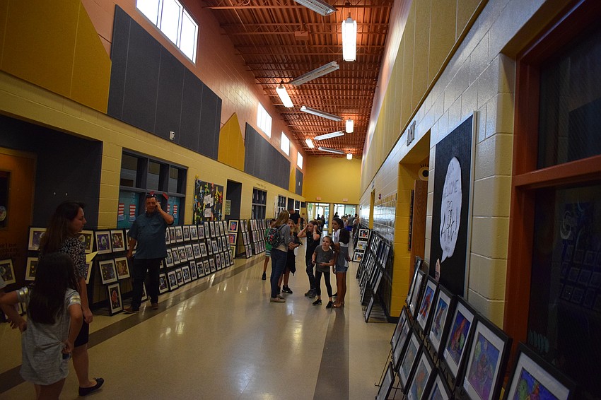 The STEAM night also featured a student art gallery.