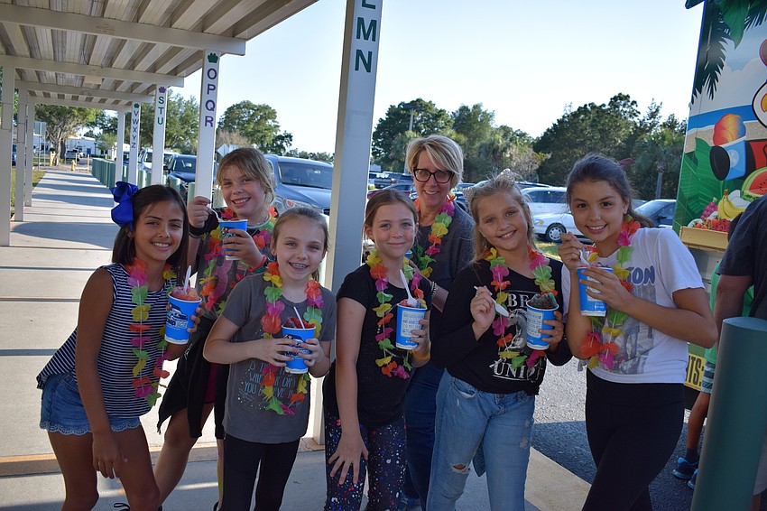 Bea Schaeffer enjoyed some shaved ice with 