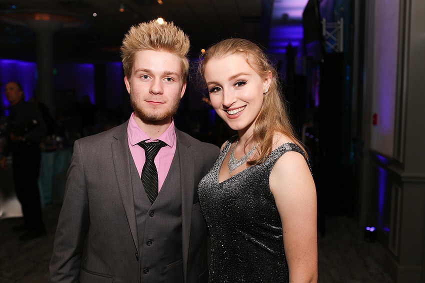 Scholarship recipients Luca Stine and Katherine 