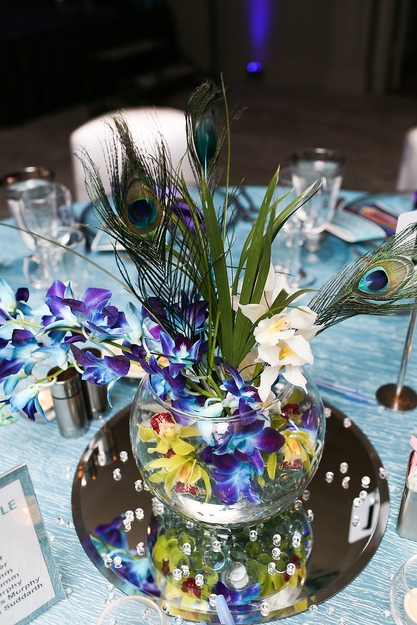 The centerpieces reflected the theme of the evening.