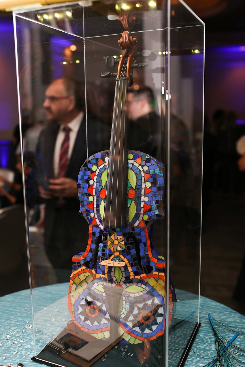 Guests could bid on silent auction items during cocktail hour.