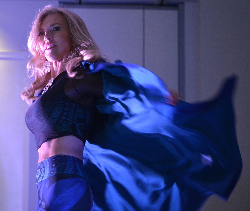 Caroline Wetherington struts down the runway at Spring Sensations.