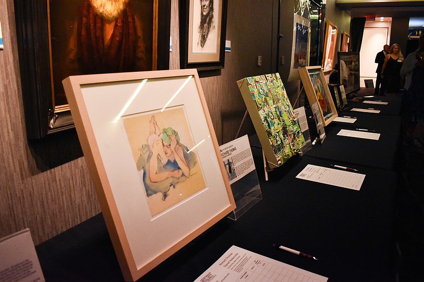 Several visual art pieces were available in the silent auction.
