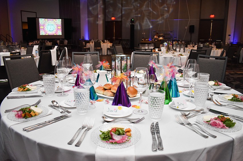 Every table setting played to the kaleidoscope theme.