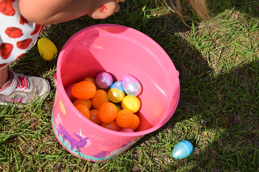 It didn't take long for the children to collect 27,000 eggs.
