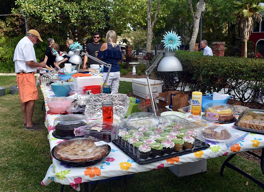 Neighbors all brought a dish to share.