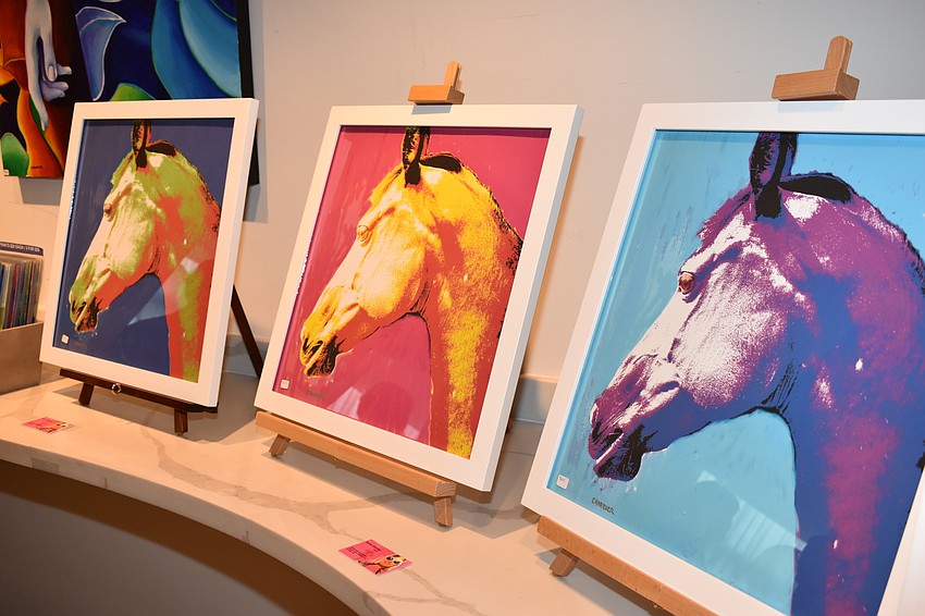 Guest artist Karen Chandler had an art display before the concert.