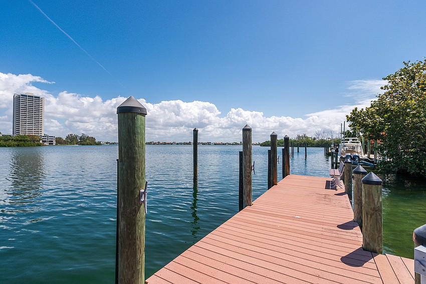 The house includes a deep water boat dock.
