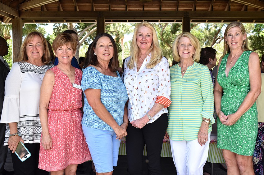 Longboat Key Garden Club officers JoAnn Schwencke, Pat Cooper, Zelia Trueb, Susan Phillips, Barbara Gurchiek and Susan Tone
