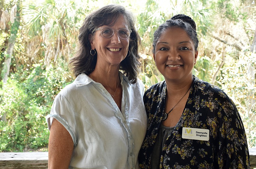 Grant recipients Peg Hughes and Dawnyelle Singleton