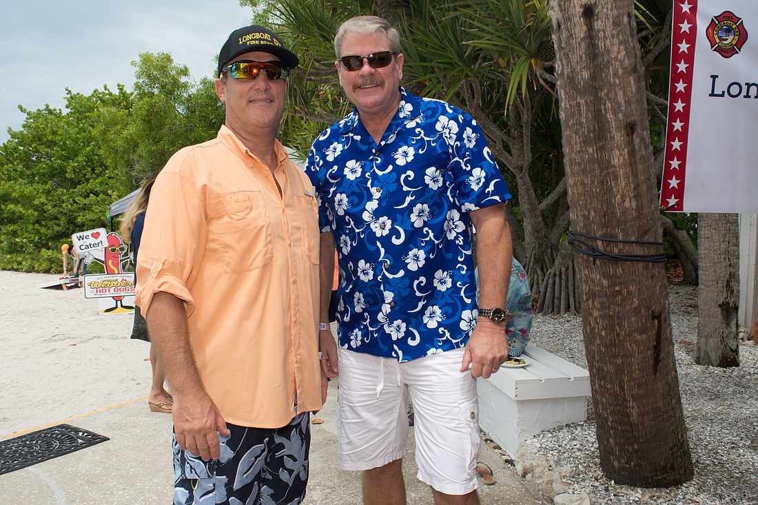 Longboat Key Police Chief Pete Cumming and Longboat Key Fire Rescue Chief Paul Dezzi at last year&#39;s event.